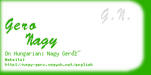 gero nagy business card